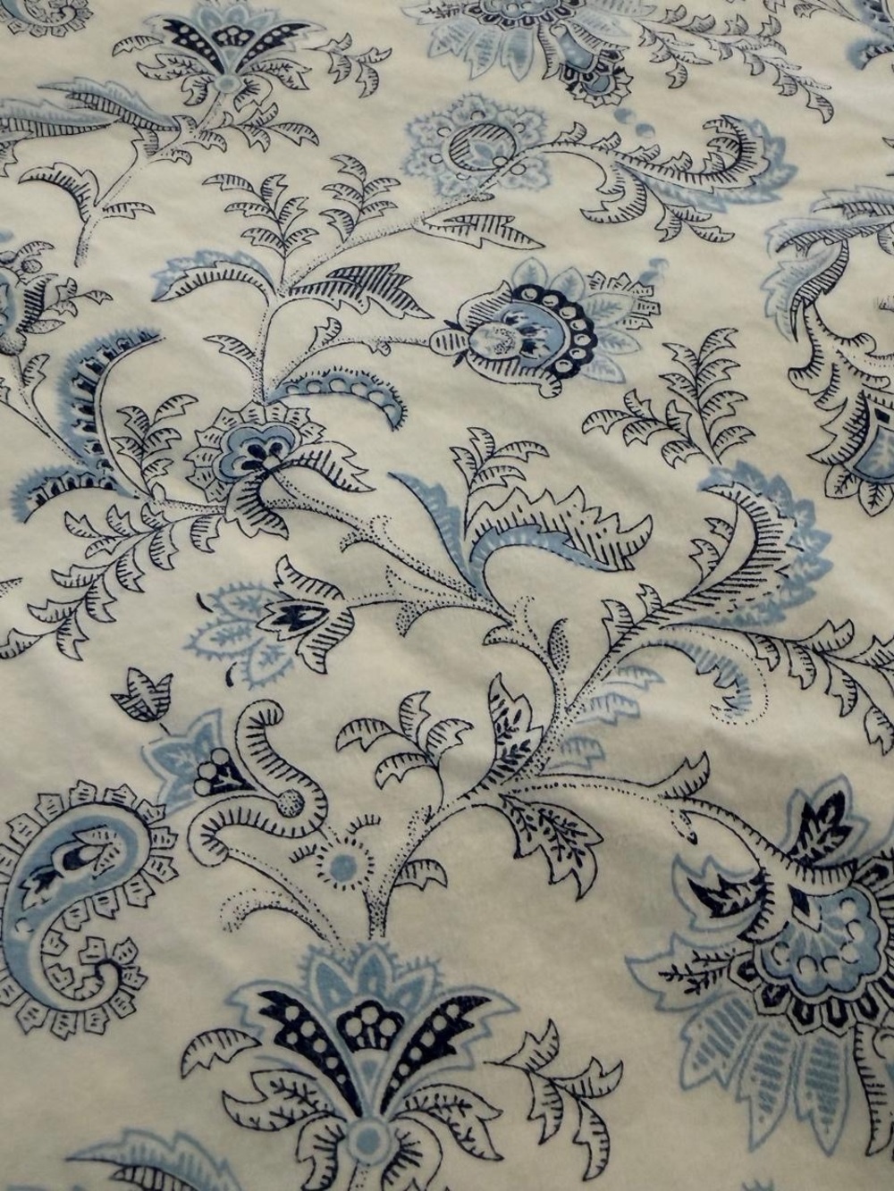 Ralph Lauren Blue Paisley on White STANDARD KING Sheet Set - Picture 2 of 4